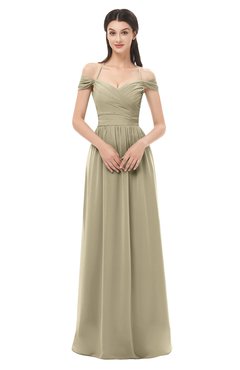ColsBM Amirah Candied Ginger Bridesmaid Dresses Halter Zip up Pleated Floor Length Elegant Short Sleeve