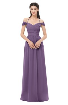 ColsBM Amirah Eggplant Bridesmaid Dresses Halter Zip up Pleated Floor Length Elegant Short Sleeve