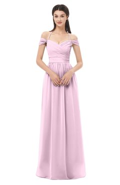ColsBM Amirah Fairy Tale Bridesmaid Dresses Halter Zip up Pleated Floor Length Elegant Short Sleeve