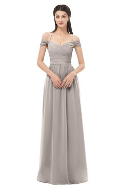 ColsBM Amirah Fawn Bridesmaid Dresses Halter Zip up Pleated Floor Length Elegant Short Sleeve