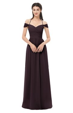 ColsBM Amirah Italian Plum Bridesmaid Dresses Halter Zip up Pleated Floor Length Elegant Short Sleeve