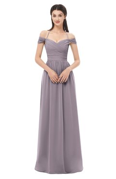 ColsBM Amirah Sea Fog Bridesmaid Dresses Halter Zip up Pleated Floor Length Elegant Short Sleeve