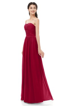 ColsBM Esme Dark Red Bridesmaid Dresses Zip up A-line Floor Length Sleeveless Simple Sweetheart