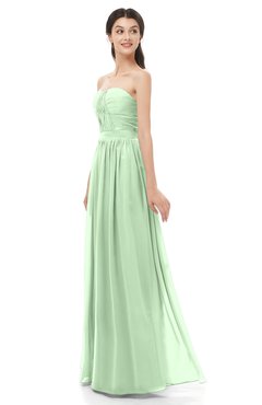ColsBM Esme Light Green Bridesmaid Dresses Zip up A-line Floor Length Sleeveless Simple Sweetheart