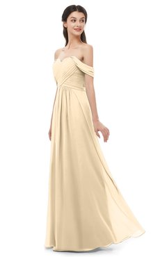ColsBM Sylvia Apricot Gelato Bridesmaid Dresses Mature Floor Length Sweetheart Ruching A-line Zip up