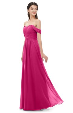 ColsBM Sylvia Beetroot Purple Bridesmaid Dresses Mature Floor Length Sweetheart Ruching A-line Zip up