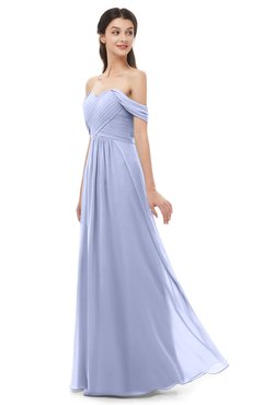 ColsBM Sylvia Blue Heron Bridesmaid Dresses Mature Floor Length Sweetheart Ruching A-line Zip up