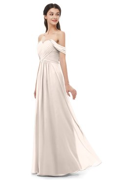 ColsBM Sylvia Cream Pink Bridesmaid Dresses Mature Floor Length Sweetheart Ruching A-line Zip up