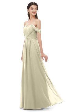 ColsBM Sylvia Putty Bridesmaid Dresses Mature Floor Length Sweetheart Ruching A-line Zip up