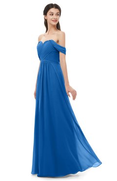 ColsBM Sylvia Royal Blue Bridesmaid Dresses Mature Floor Length Sweetheart Ruching A-line Zip up
