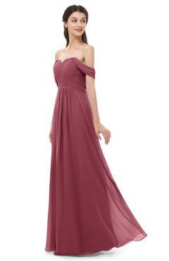 ColsBM Sylvia Wine Bridesmaid Dresses Mature Floor Length Sweetheart Ruching A-line Zip up