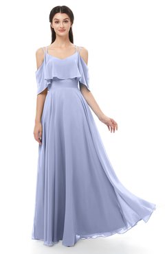 ColsBM Jamie Lavender Bridesmaid Dresses Floor Length Pleated V-neck Half Backless A-line Modern