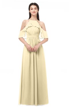 ColsBM Andi Cornhusk Bridesmaid Dresses Zipper Off The Shoulder Elegant Floor Length Sash A-line