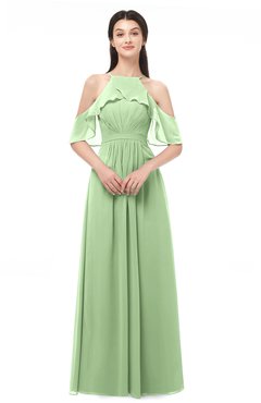 ColsBM Andi Gleam Bridesmaid Dresses Zipper Off The Shoulder Elegant Floor Length Sash A-line