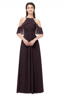 ColsBM Andi Italian Plum Bridesmaid Dresses Zipper Off The Shoulder Elegant Floor Length Sash A-line