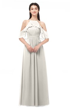 ColsBM Andi Off White Bridesmaid Dresses Zipper Off The Shoulder Elegant Floor Length Sash A-line