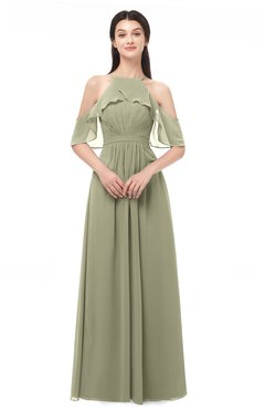 ColsBM Andi Sponge Bridesmaid Dresses Zipper Off The Shoulder Elegant Floor Length Sash A-line