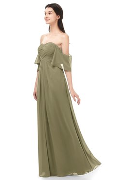 ColsBM Arden Boa Bridesmaid Dresses Ruching Floor Length A-line Off The Shoulder Backless Cute