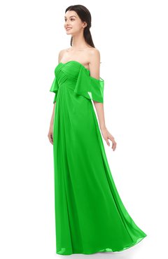 ColsBM Arden Classic Green Bridesmaid Dresses Ruching Floor Length A-line Off The Shoulder Backless Cute