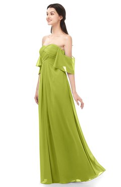 ColsBM Arden Green Oasis Bridesmaid Dresses Ruching Floor Length A-line Off The Shoulder Backless Cute