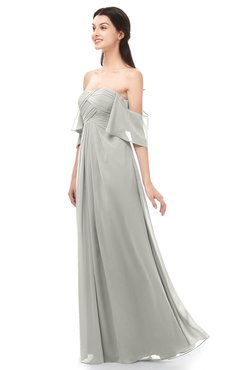 ColsBM Arden Platinum Bridesmaid Dresses Ruching Floor Length A-line Off The Shoulder Backless Cute