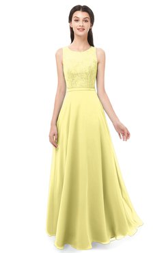 ColsBM Indigo Daffodil Bridesmaid Dresses Sleeveless Bateau Lace Simple Floor Length Half Backless