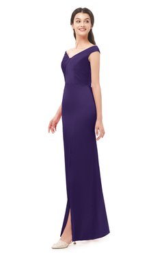 ColsBM Maryam Parachute Purple Bridesmaid Dresses Mature Sheath Off The Shoulder Floor Length Half Backless Split-Front
