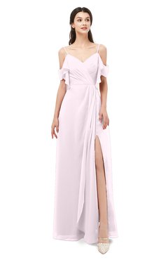 ColsBM Blair Blush Bridesmaid Dresses Spaghetti Zipper Simple A-line Ruching Short Sleeve