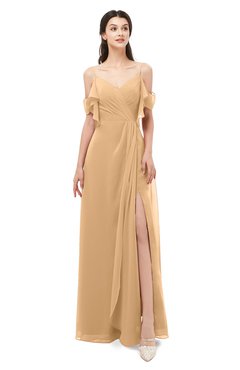 ColsBM Blair Desert Mist Bridesmaid Dresses Spaghetti Zipper Simple A-line Ruching Short Sleeve