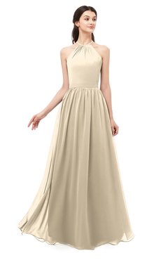 ColsBM Irene Novelle Peach Bridesmaid Dresses Sleeveless Halter Criss-cross Straps Sexy A-line Sash