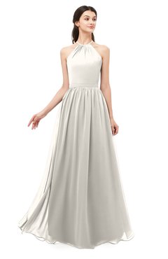 ColsBM Irene Off White Bridesmaid Dresses Sleeveless Halter Criss-cross Straps Sexy A-line Sash