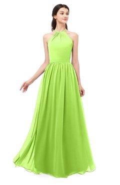 ColsBM Irene Sharp Green Bridesmaid Dresses Sleeveless Halter Criss-cross Straps Sexy A-line Sash