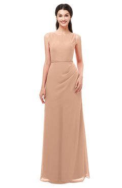 ColsBM Livia Almost Apricot Bridesmaid Dresses Sleeveless A-line Traditional Pick up Floor Length Sabrina