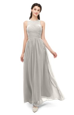 ColsBM Astrid Hushed Violet Bridesmaid Dresses A-line Ruching Sheer Floor Length Zipper Mature