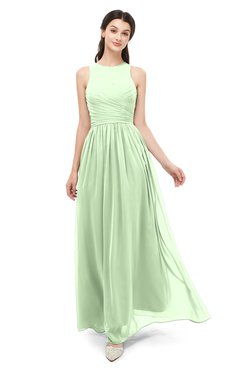 ColsBM Astrid Seacrest Bridesmaid Dresses A-line Ruching Sheer Floor Length Zipper Mature