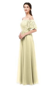 ColsBM Ingrid Anise Flower Bridesmaid Dresses Half Backless Glamorous A-line Strapless Short Sleeve Pleated