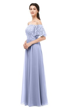 ColsBM Ingrid Blue Heron Bridesmaid Dresses Half Backless Glamorous A-line Strapless Short Sleeve Pleated