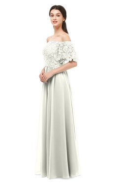 ColsBM Ingrid Cream Bridesmaid Dresses Half Backless Glamorous A-line Strapless Short Sleeve Pleated