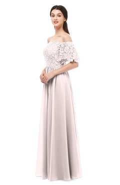 ColsBM Ingrid Light Pink Bridesmaid Dresses Half Backless Glamorous A-line Strapless Short Sleeve Pleated