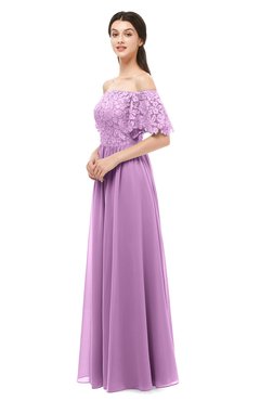 ColsBM Ingrid Orchid Bridesmaid Dresses Half Backless Glamorous A-line Strapless Short Sleeve Pleated