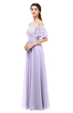 ColsBM Ingrid Pastel Lilac Bridesmaid Dresses Half Backless Glamorous A-line Strapless Short Sleeve Pleated
