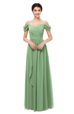 ColsBM Skylar Fair Green Bridesmaid Dresses Spaghetti Sexy Zip up Floor Length A-line Pleated