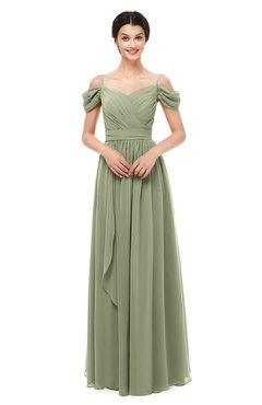 ColsBM Skylar Moss Green Bridesmaid Dresses Spaghetti Sexy Zip up Floor Length A-line Pleated