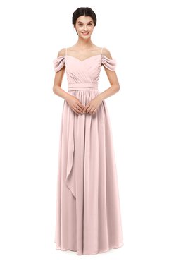 ColsBM Skylar Pastel Pink Bridesmaid Dresses Spaghetti Sexy Zip up Floor Length A-line Pleated