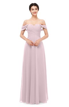 ColsBM Lydia Pale Lilac Bridesmaid Dresses Sweetheart A-line Floor Length Modern Ruching Short Sleeve