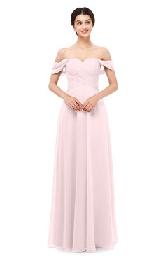 ColsBM Lydia Petal Pink Bridesmaid Dresses Sweetheart A-line Floor Length Modern Ruching Short Sleeve