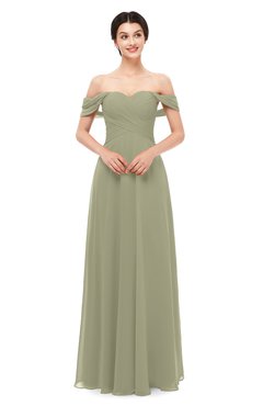 ColsBM Lydia Sponge Bridesmaid Dresses Sweetheart A-line Floor Length Modern Ruching Short Sleeve