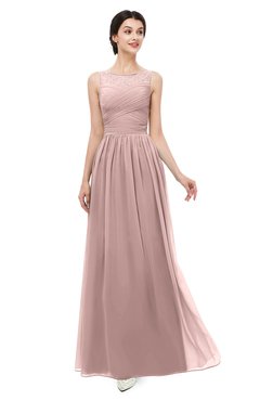 ColsBM Skyler Bridal Rose Bridesmaid Dresses Sheer A-line Sleeveless Classic Ruching Zipper