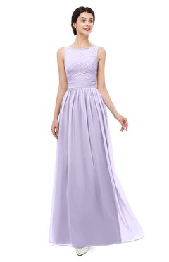 ColsBM Skyler Light Purple Bridesmaid Dresses Sheer A-line Sleeveless Classic Ruching Zipper