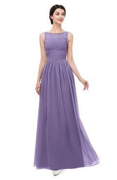 ColsBM Skyler Lilac Bridesmaid Dresses Sheer A-line Sleeveless Classic Ruching Zipper